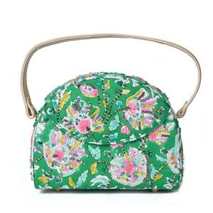 Simitri Green Garden Half Moon Bag